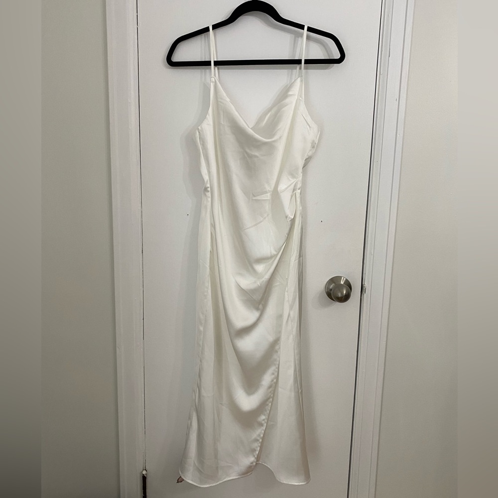 re:named Elegant White Slip Dress